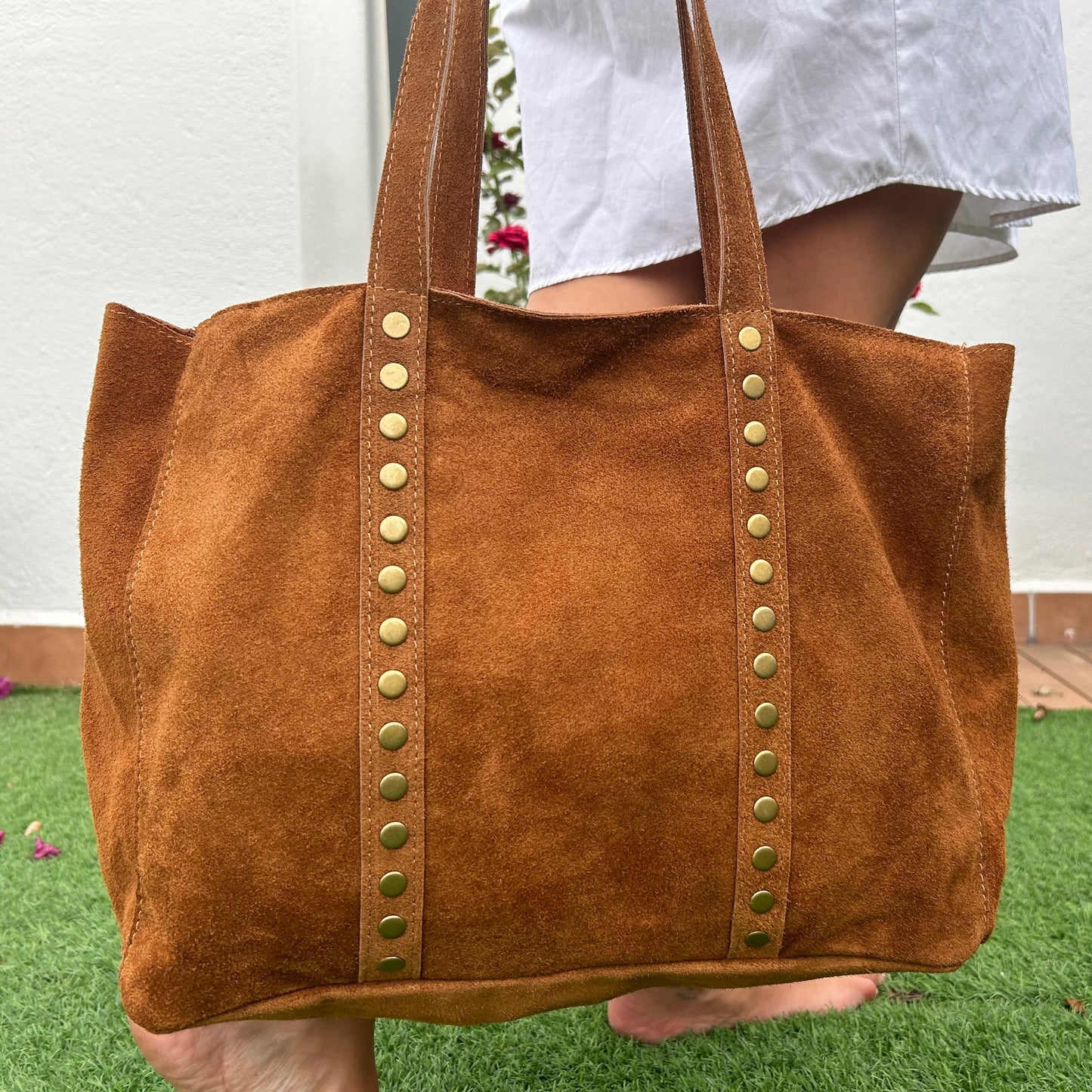 Bolso tote tachuelas personalizado