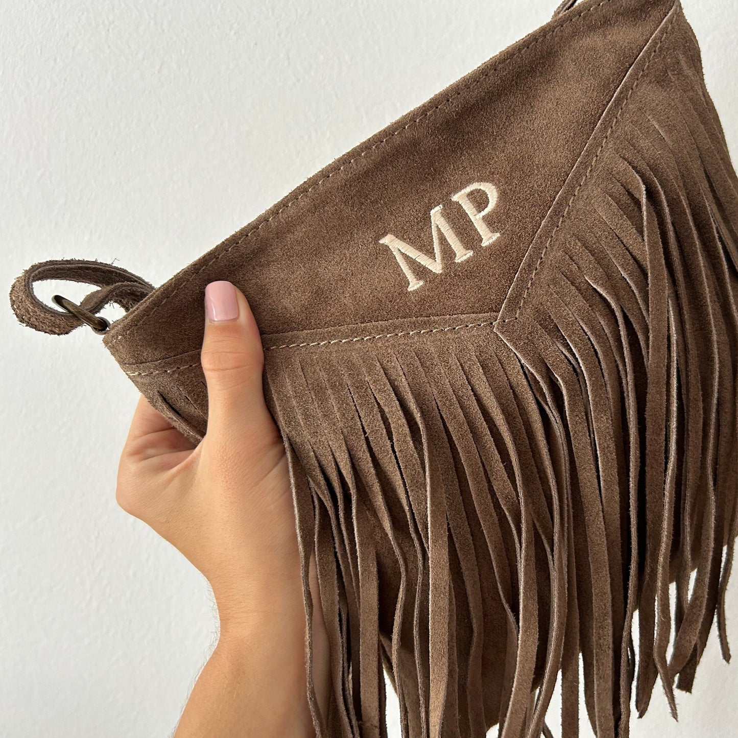 Bolso bandolera flecos personalizado