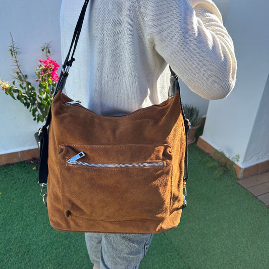 Bolso mochila ante camel personalizado